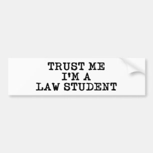 Vertraue mir, ich bin Jurastudentin Autoaufkleber