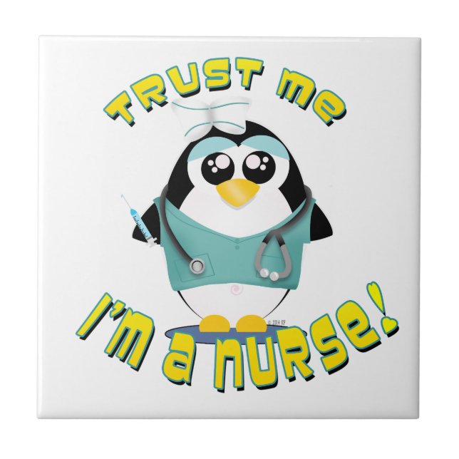 Vertraue mir, ich bin Krankenschwester Fliese (Vorderseite)