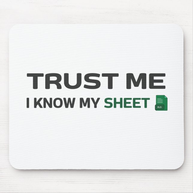 Vertraue mir, ich kenne mein Blatt. Mousepad (Vorne)