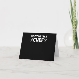 Vertraue mir im Koch   Zitate zum Kochen lustiger  Karte