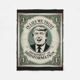 „Vertraue Niemandem“ - Trump Nknote Parodie _1 Fleecedecke
