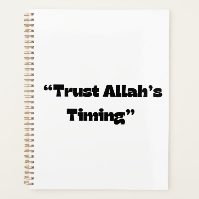Vertrauen auf Allahs Timing - islamischer Glaubens Planer (Vorderseite)