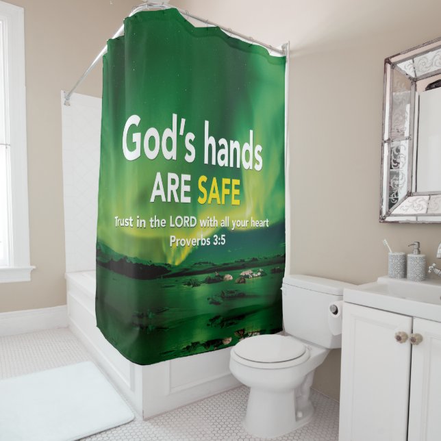 VERTRAUEN AUF DAS HERR Christlich Duschvorhang (Beispiel)