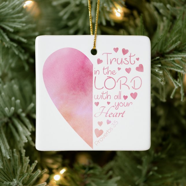 Vertrauen der Frauen in das Christliche Herz des H Keramikornament (Baum)