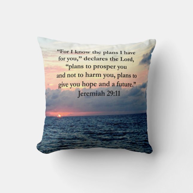 VERTRAUEN IM JEREMIAH 29:11 SONNENVERSE KISSEN (Vorderseite)
