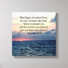 VERTRAUEN IM JEREMIAH 29:11 SONNENVERSE LEINWANDDRUCK