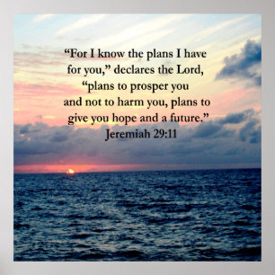 VERTRAUEN IM JEREMIAH 29:11 SONNENVERSE POSTER