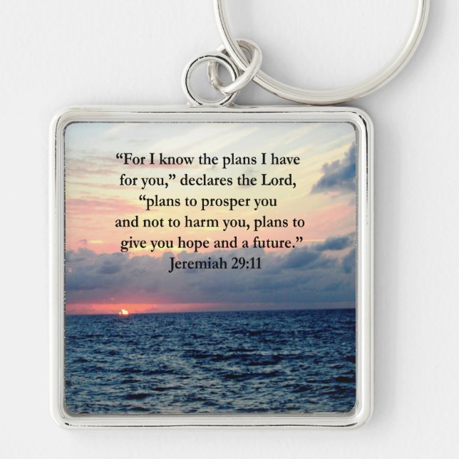 VERTRAUEN IM JEREMIAH 29:11 SONNENVERSE SCHLÜSSELANHÄNGER (Vorne)