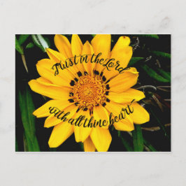 Vertrauen im Lord Bright Yellow Flower Postkarte