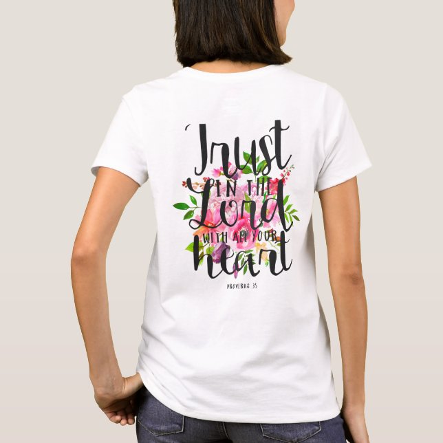 Vertrauen im Lord mit Ihrem ganzem Herzen T-Shirt (Rückseite)