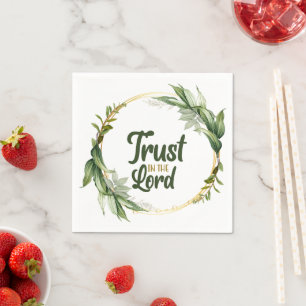 Vertrauen in das Lord Blätter Kranz-Papier Napkins Serviette