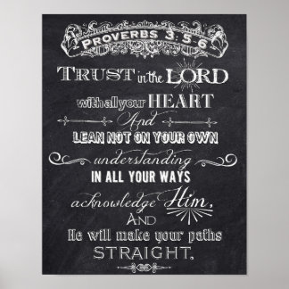 Vertrauen in das Lord Chalkboard Digital Art Poste Poster