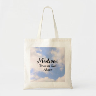 Vertrauen in den Blue Sky Individuelle Name Inspir Tragetasche