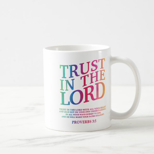 Vertrauen in den Christlichen Herrn Jesus Gott Sch Kaffeetasse (Rechts)