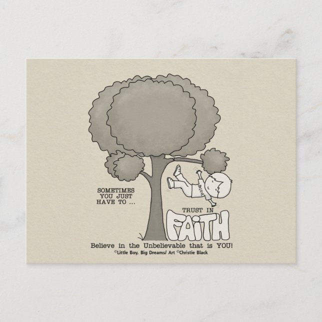 Vertrauen in den Glauben Postkarte (Vorderseite)