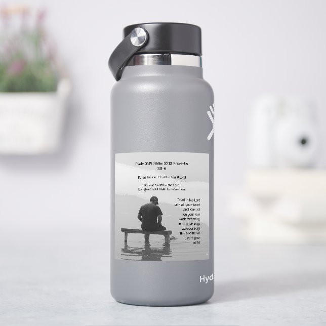 Vertrauen in den Herrn Trost erbitterte Bibelverse Aufkleber (HydroFlask)