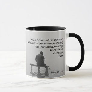 Vertrauen in den Herrn Trost erbitterte Bibelverse Tasse