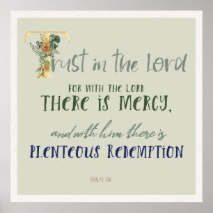 Vertrauen in den Lord Psalm 130 Poster