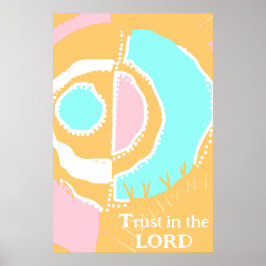 Vertrauen in den Lord Sunrise Ethnic Circle Peach Poster