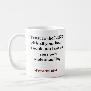 Vertrauen in die benutzerdefinierte Bibel Kaffeetasse