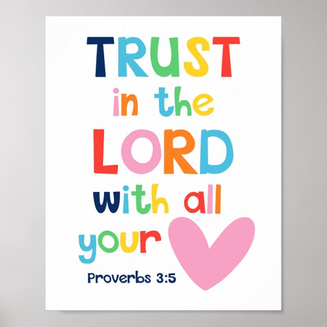 Vertrauen in die Christliche Bibelversenposte Lord Poster (Vorne)