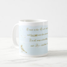 Vertrauen in die Kalligraphie-Tasse Lord Proverbs