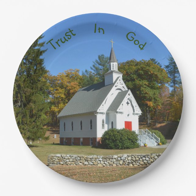Vertrauen in die Kirche Gottes Pappteller (Vorderseite)