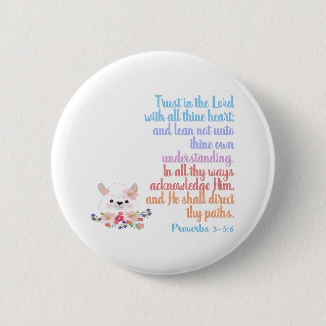 Vertrauen in die Lord Bible Verse Button (Vorderseite)