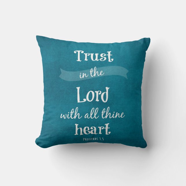 Vertrauen in die Lord Bible Verse Kissen (Vorderseite)