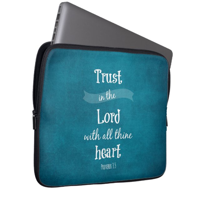 Vertrauen in die Lord Bible Verse Laptopschutzhülle (Vorne Rechts)
