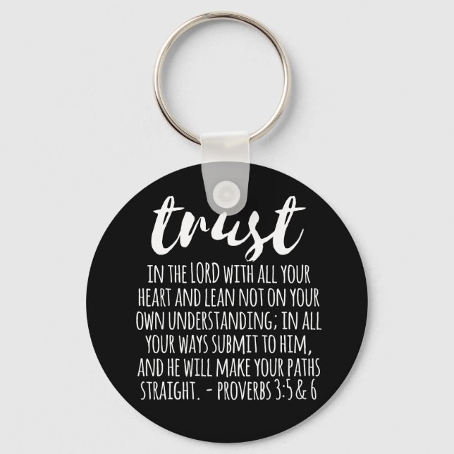 Vertrauen in die Lord Proverbs 3:5-6 Schlüsselanhänger (Vorderseite)