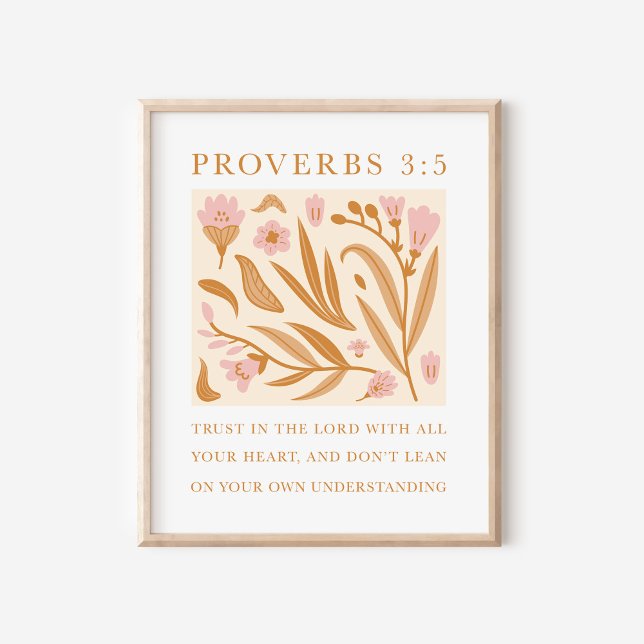 Vertrauen in die Lord Proverbs 3:5 Christliche Kun Poster (Von Creator hochgeladen)