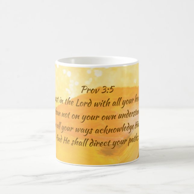 Vertrauen in die Lord Scripture Gold Bibel Kaffeetasse (Mittel)