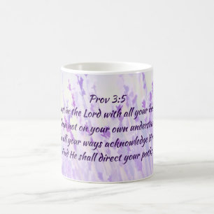 Vertrauen in die Lord Scripture Lavender-Blume Kaffeetasse