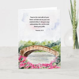 Vertrauen in die Lord Sprichs Bible Verse Card Dankeskarte