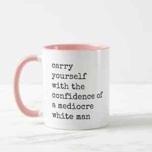 Vertrauen in ein mittelmäßiges Zitat eines weißen  Tasse
