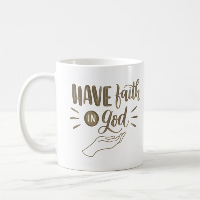 Vertrauen in Gott Kaffeetasse (Links)