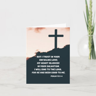 Vertrauen in Gottes unermüdliche Liebe und freuen  Karte
