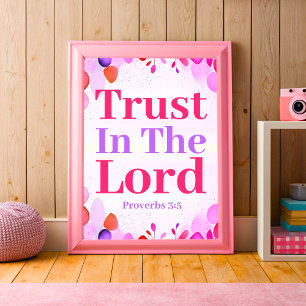 Vertrauen in Lord Boho Christlich Teen Girl Art Poster