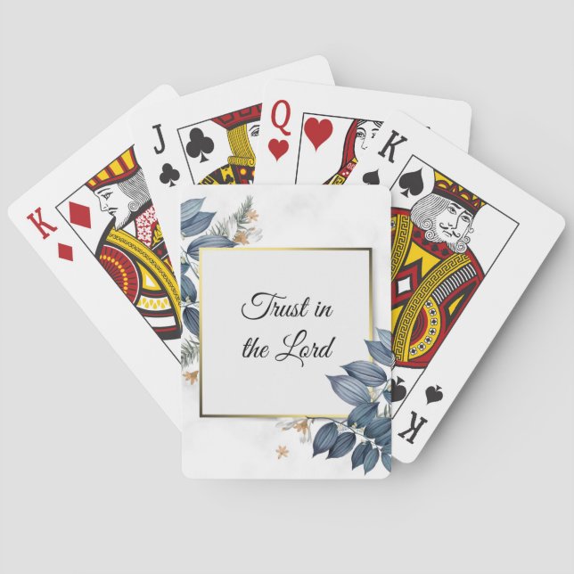 Vertrauen in Lord Floral Playing Cards Spielkarten (Rückseite)