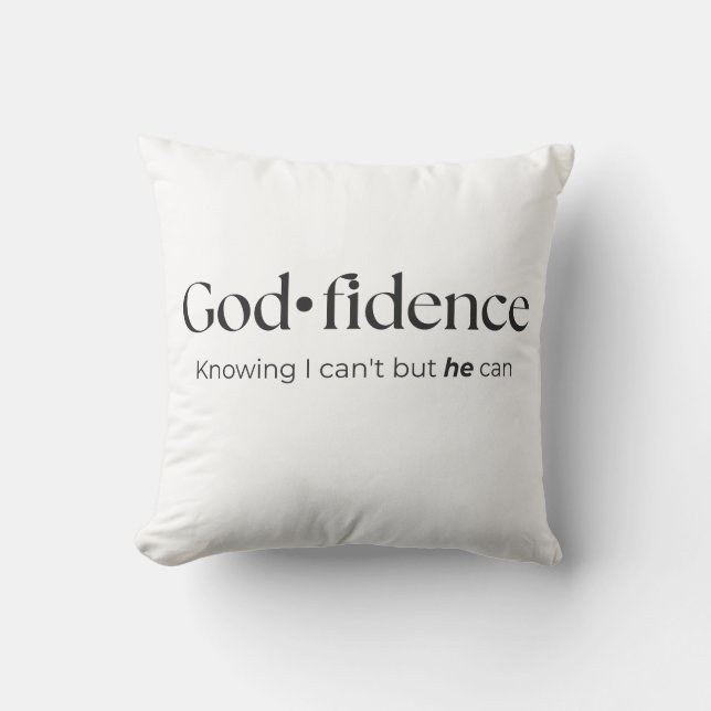 Vertrauen in Minimalistische Eleganziffer Kissen (Vorderseite)