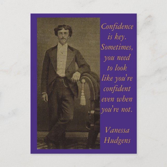 Vertrauen ist der Schlüssel Postkarte (Vorderseite)