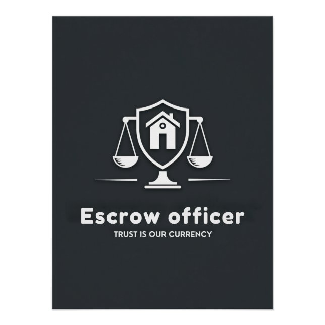 Vertrauen ist unsere Währung - Escrow Officer Poster (Vorderseite)