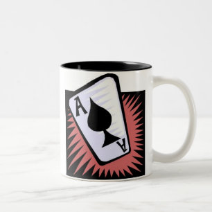 VERTRAUEN JEDER, ABER SCHNITT DIE KARTEN ZWEIFARBIGE TASSE