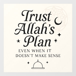 Vertrauen Sie Allahs Plan islamischer Sticker