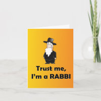 Vertrauen Sie, dass ich ich ein Rabbiner -