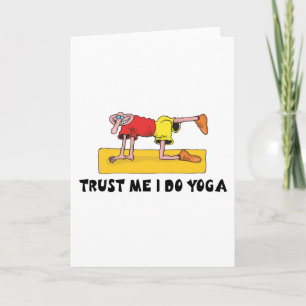Vertrauen Sie, dass ich ich Yoga-Geschenk tue Karte