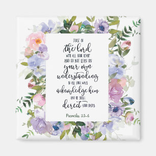 Vertrauen Sie dem Herrn floral   Magnet