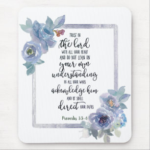 Vertrauen Sie dem Herrn floral  Mousepad