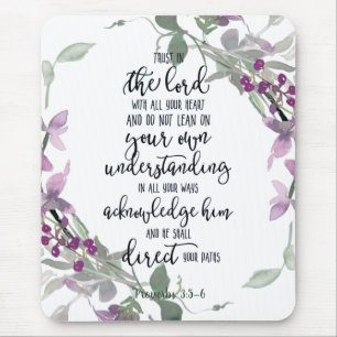 Vertrauen Sie dem Herrn floral  Mousepad